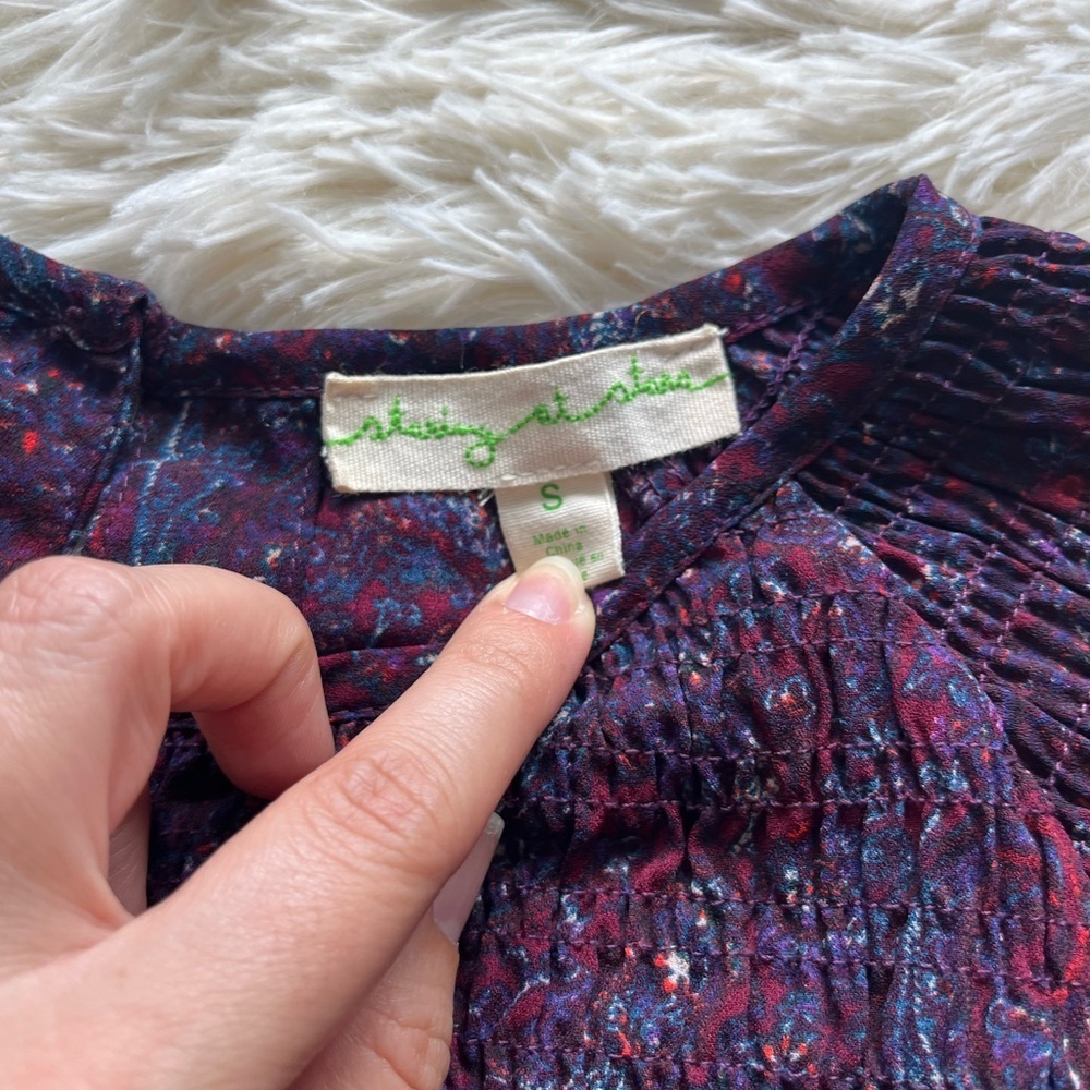 Urban Outfitters Cropped Purple Blouse - Picture 3 of 5